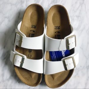 Birkenstock Arizona Birko-Flor Patent White
